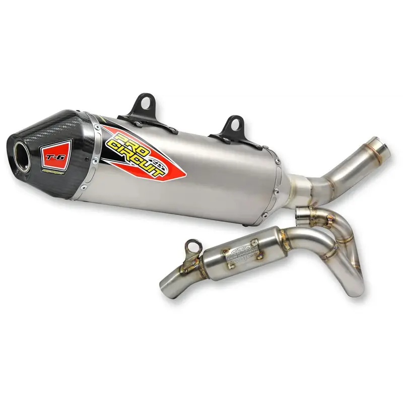 EXHAUST SYSTEM T-6 EURO STAINLESS WITH TITANIUM CANISTERS & CARBON END CAP