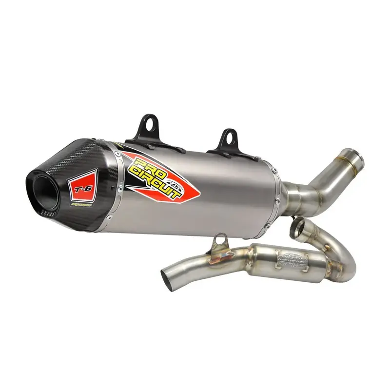 EXHAUST SYSTEM T-6 EURO STAINLESS WITH TITANIUM CANISTERS & CARBON END CAP