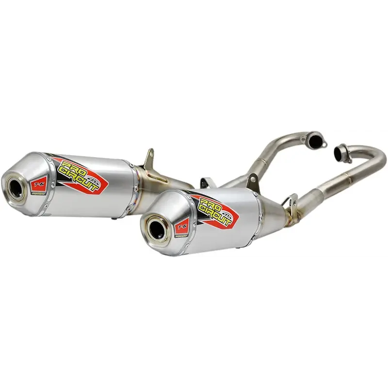 EXHAUST SYSTEM T-6 DUAL STAINLESS STEEL WITH ALUMINIUM CANISTER