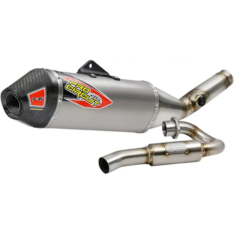 EXHAUST SYSTEM T-6 EURO STAINLESS WITH TITANIUM CANISTERS & CARBON END CAP