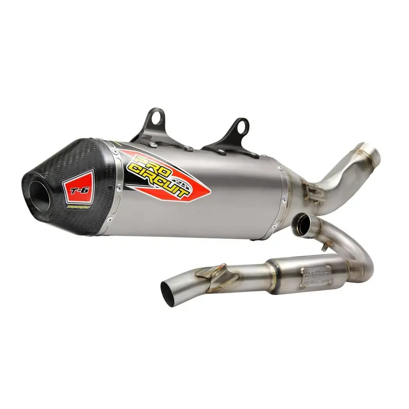 EXHAUST SYSTEM T-6 EURO STAINLESS WITH TITANIUM CANISTERS & CARBON END CAP