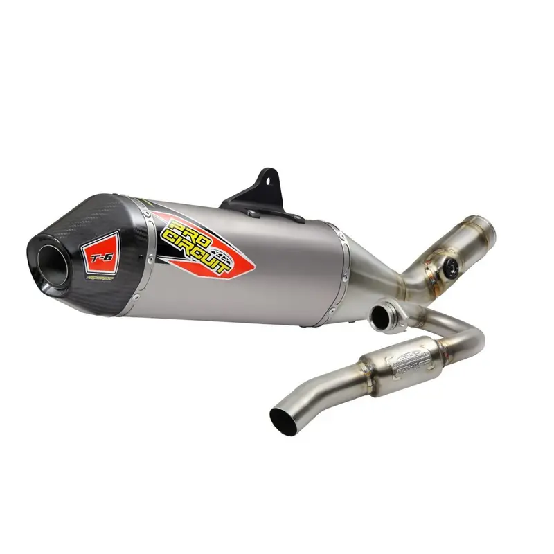 EXHAUST SYSTEM T-6 EURO STAINLESS WITH TITANIUM CANISTERS & CARBON END CAP