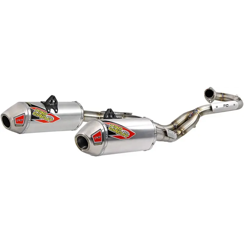 EXHAUST SYSTEM T-6 DUAL STAINLESS ALUMINIUM ATV