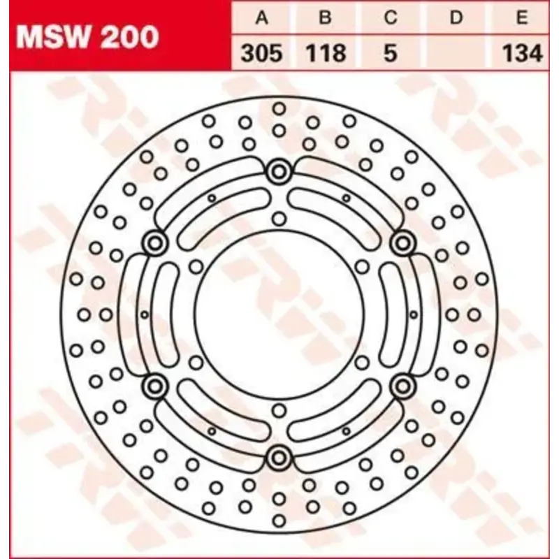 BRAKE ROTOR FLOATING 305 ROUND STANDARD-DESIGN