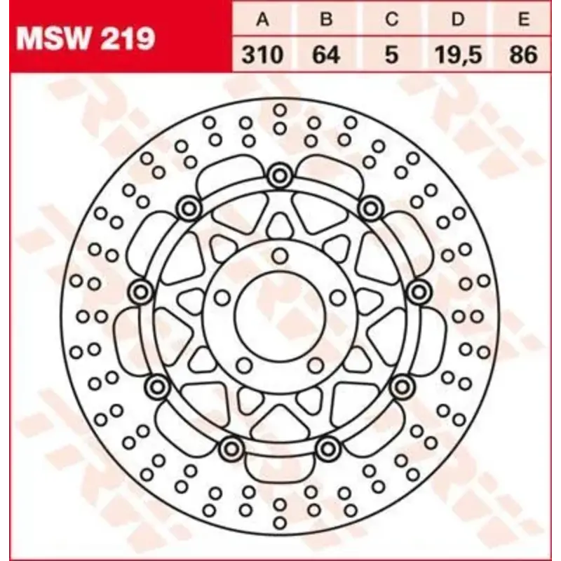 BRAKE ROTOR FLOATING 310 ROUND STANDARD-DESIGN