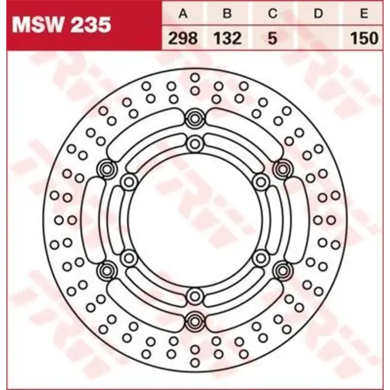 BRAKE ROTOR FLOATING 298 ROUND STANDARD-DESIGN