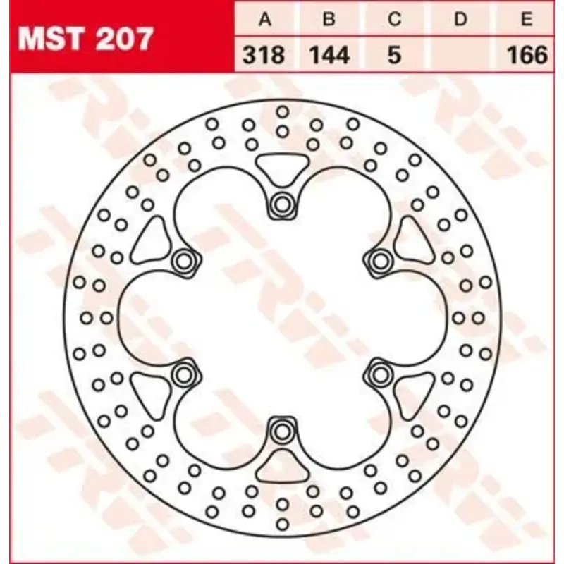 BRAKE ROTOR ROUND FIXED 318 FRONT