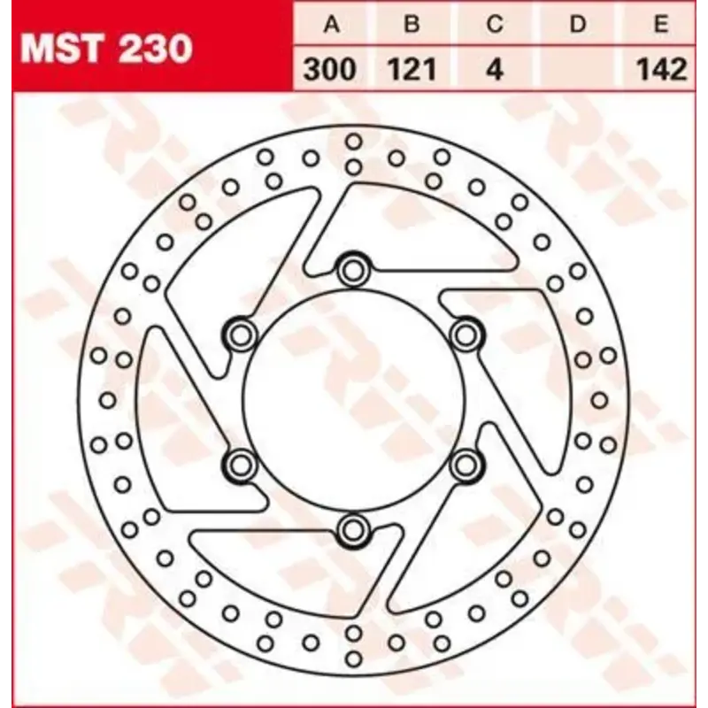 BRAKE ROTOR FIXED 300 ROUND FRONT