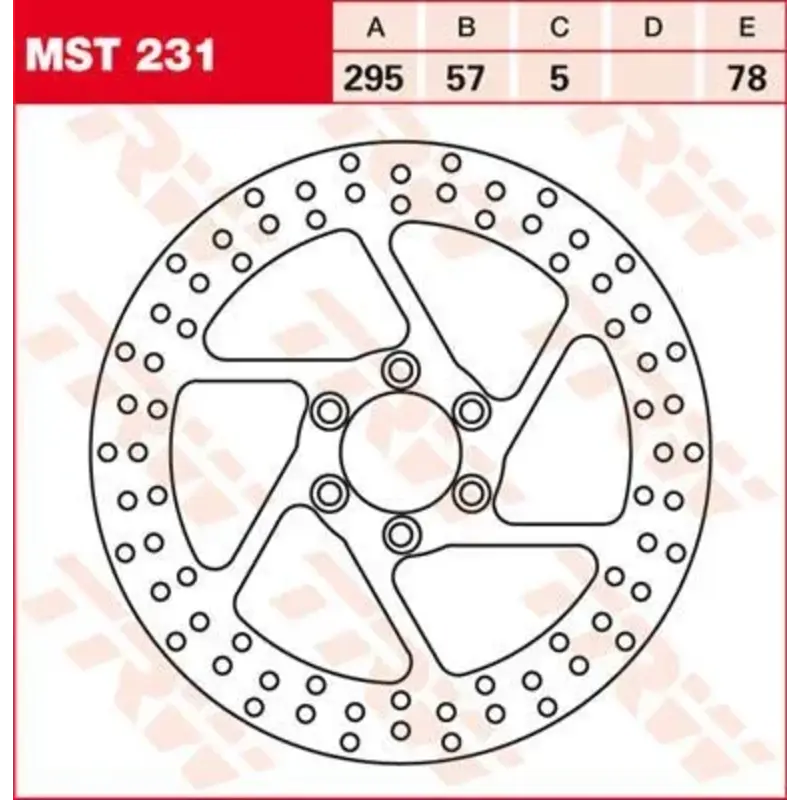 BRAKE ROTOR FIXED 295 ROUND FRONT