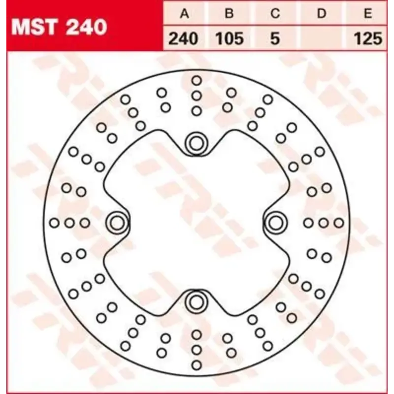 BRAKE ROTOR FIXED 240 ROUND REAR