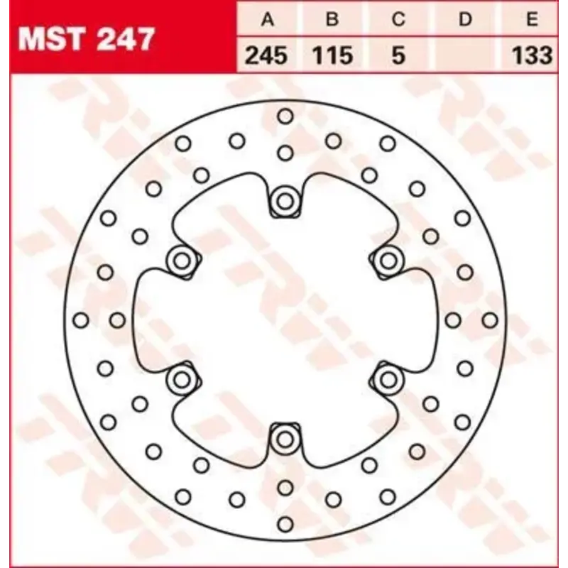 BRAKE ROTOR FIXED 245 ROUND FRONT/REAR