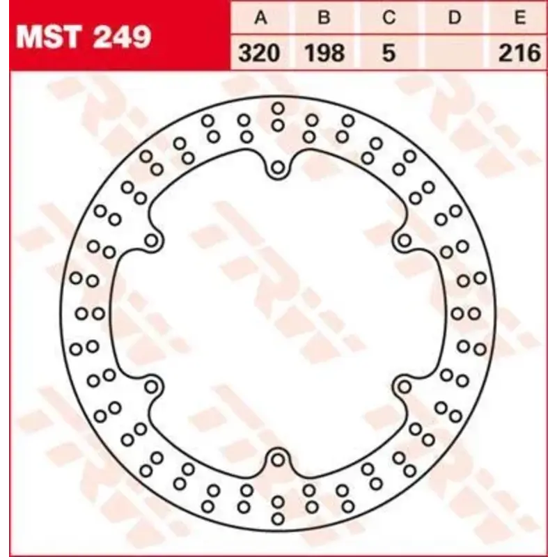 BRAKE ROTOR FIXED 320 ROUND FRONT