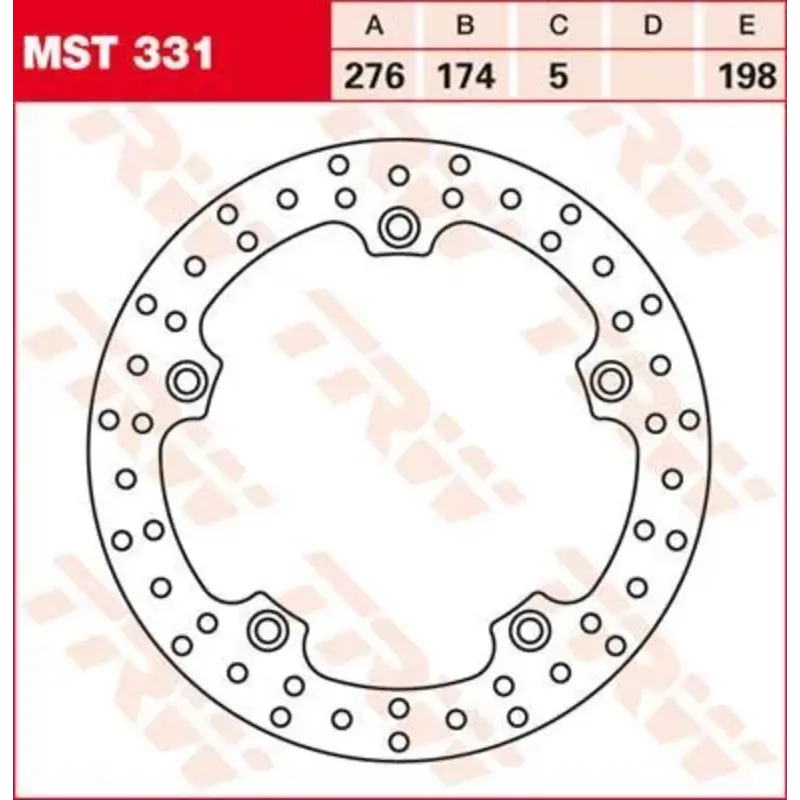 BRAKE ROTOR FIXED 250 ROUND REAR