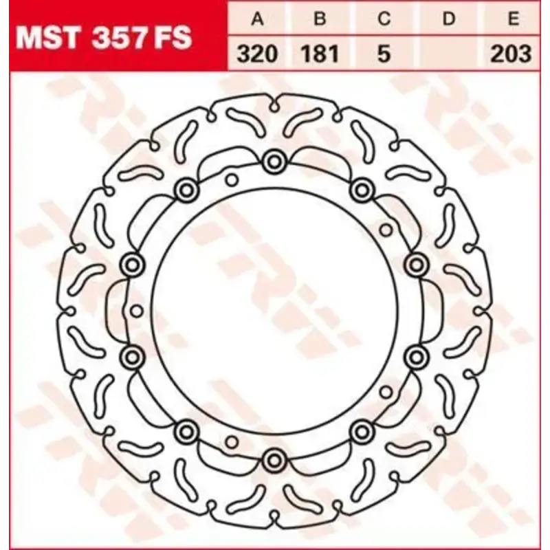 BRAKE ROTOR FLOATING 320 CONTOUR FRONT