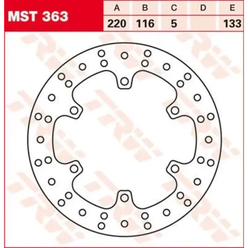 BRAKE ROTOR FIXED 220 ROUND REAR