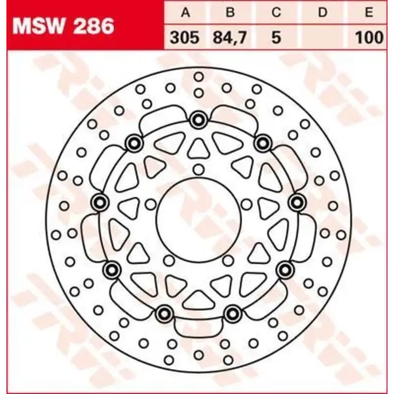 BRAKE ROTOR FIXED 305 ROUND FRONT