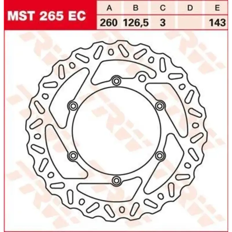 BRAKE ROTOR FIXED EC-CROSS-DESIGN WAVE