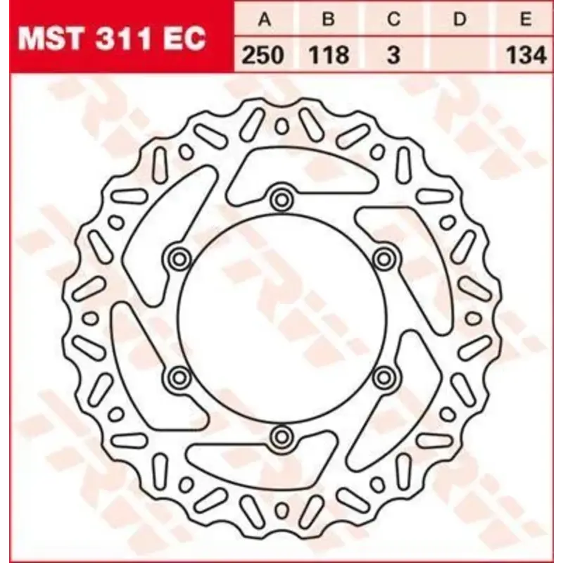 BRAKE ROTOR FIXED EC-CROSS-DESIGN WAVE