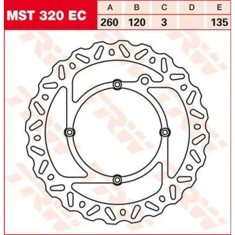 BRAKE ROTOR FIXED EC-CROSS-DESIGN WAVE