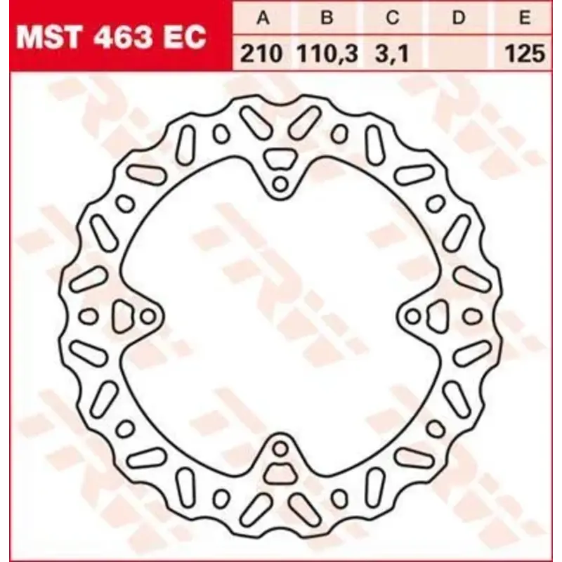 BRAKE ROTOR FIXED EC-CROSS-DESIGN WAVE