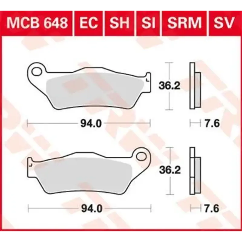 BRAKE PAD SV SINTER PERFORMANCE STREET