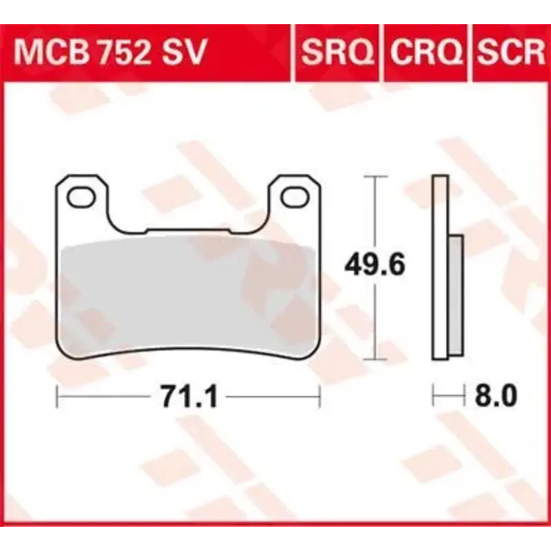 BRAKE PAD SV SINTER PERFORMANCE STREET