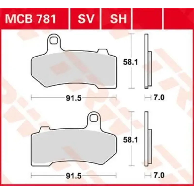 BRAKE PAD SV SINTER PERFORMANCE STREET