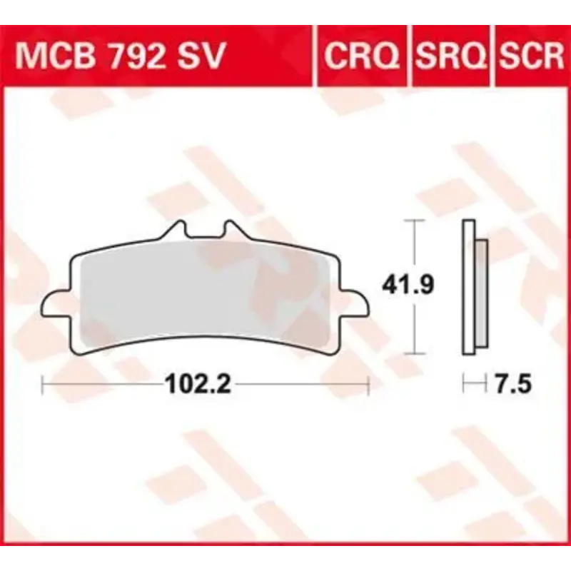 BRAKE PAD SV SINTER PERFORMANCE STREET