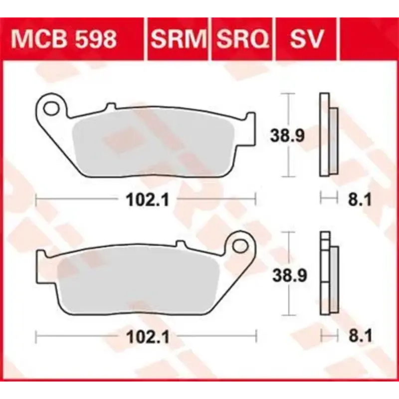 BRAKE PAD SRM SINTER SCOOTER  125