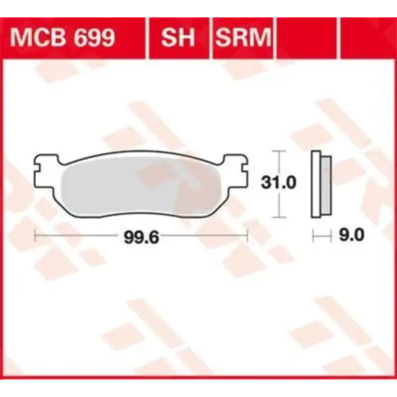 BRAKE PAD SRM SINTER SCOOTER  125