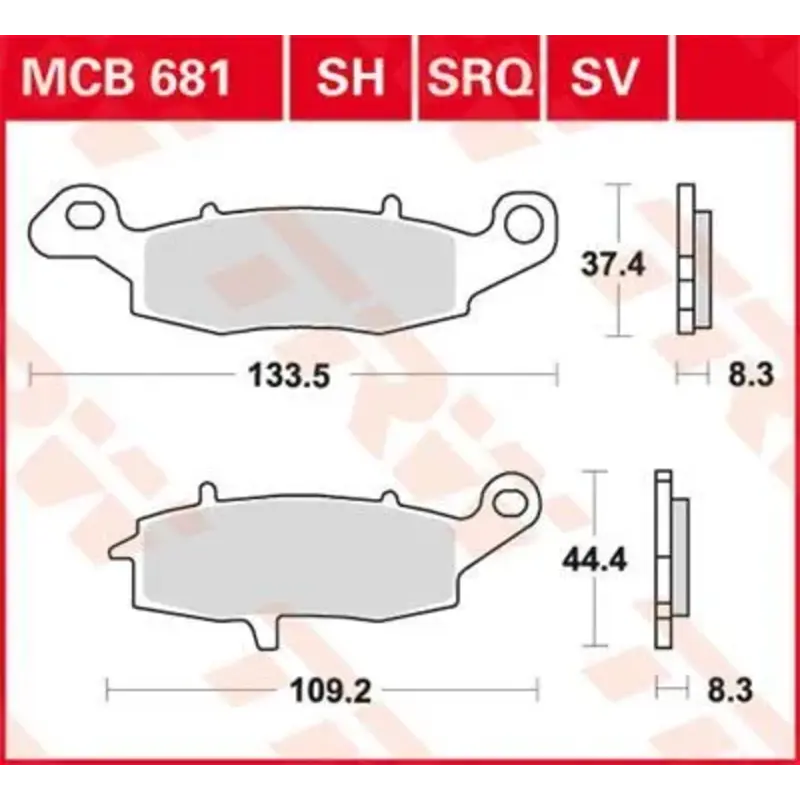 BRAKE PAD ALLROUND ORGANIC STANDARD