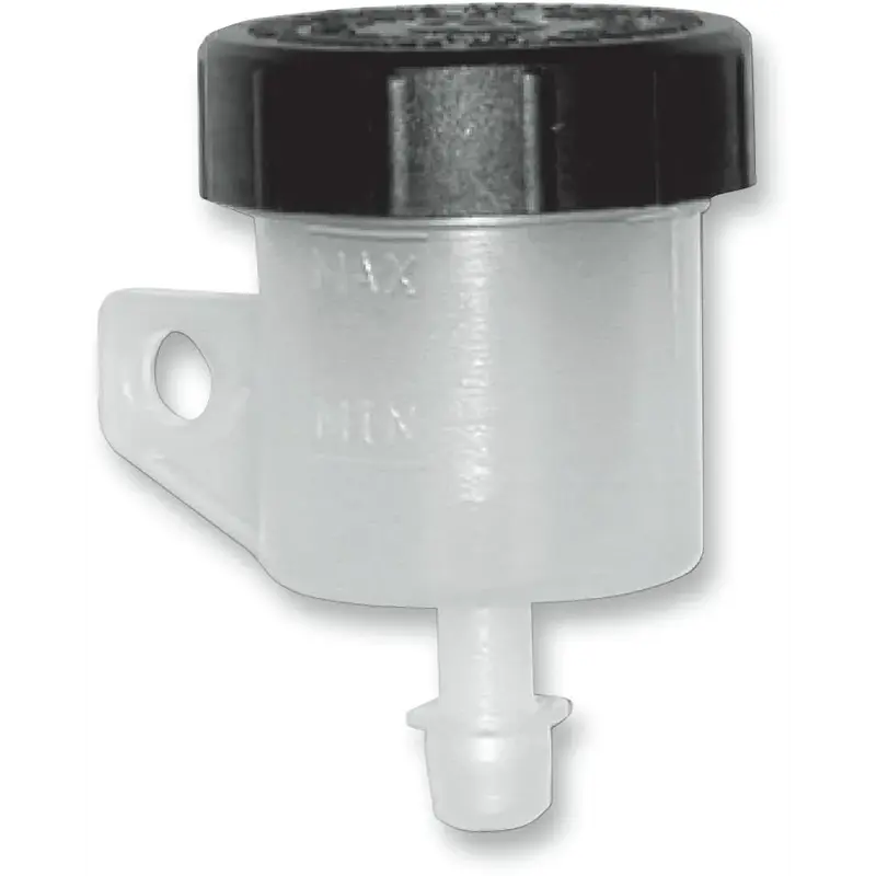 BRAKE FLUID RESERVOIR 15ML PLASTIC WHITE W/STRAIGHT OUTLET