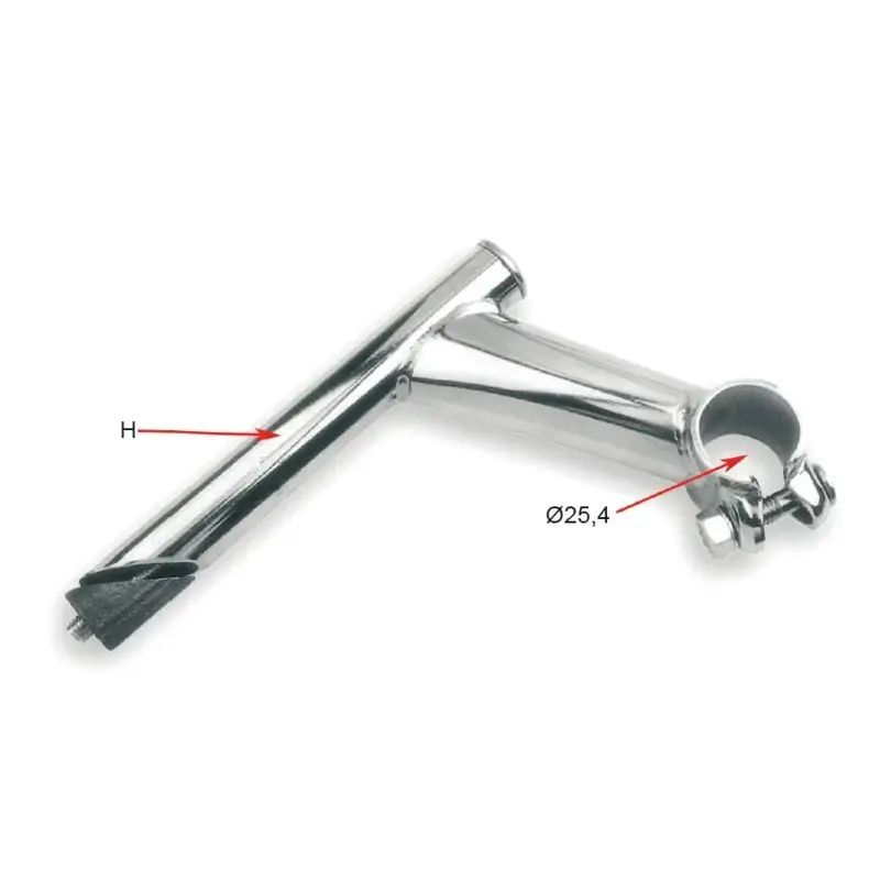 Tige de guidon V BIKE vtt / ville 45º l.100mm noir