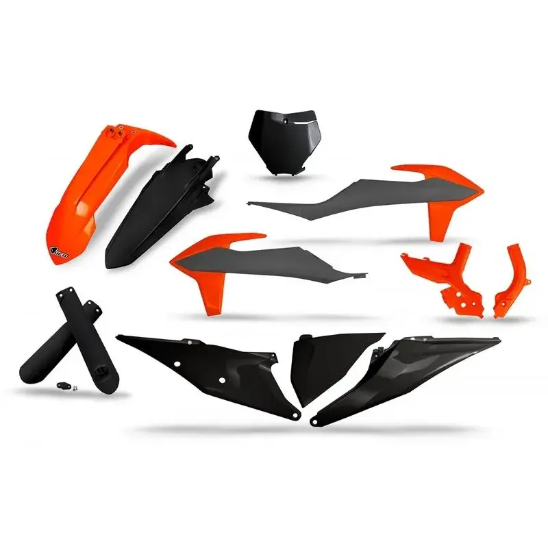 Kit plastiques UFO noir/gris/orange fluo - KTM