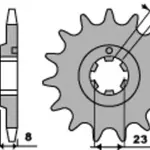 Pignon PBR acier standard 436 - 520