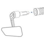 Rétroviseur embout de guidon OXFORD Horizon droit universel - noir