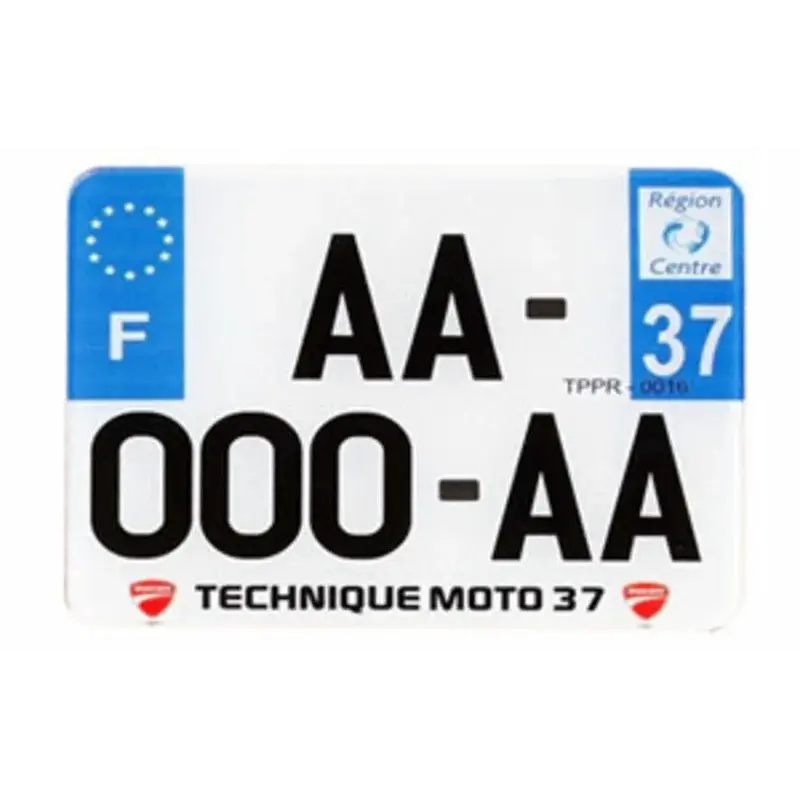 Plaques françaises PPI 210x145 SIV département 74 PVC + fonds blancs - 10 pièces