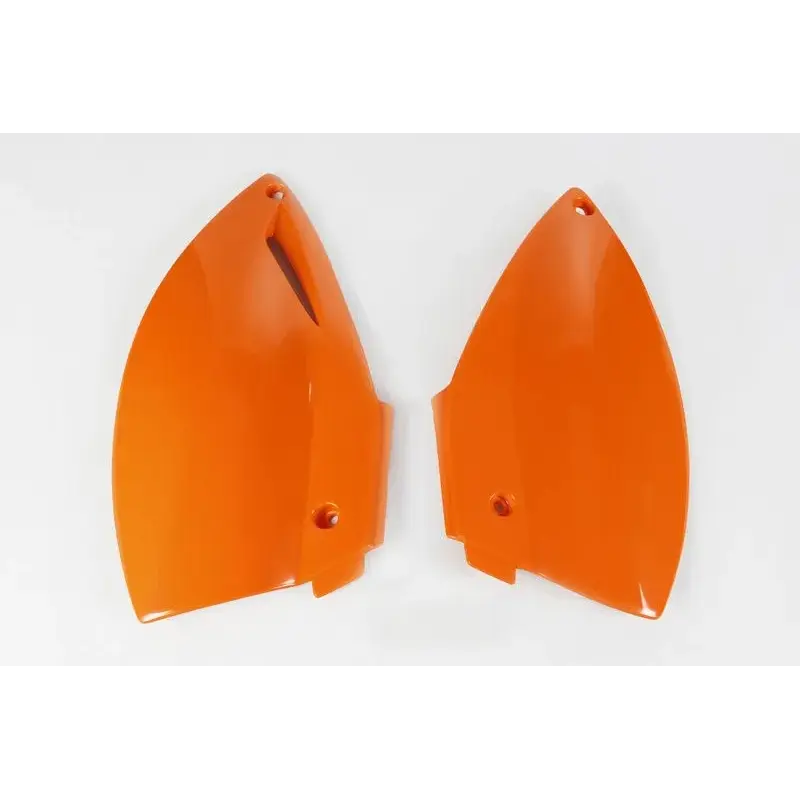 Plaques latérales UFO orange - KTM LC4 640 / SMC 660