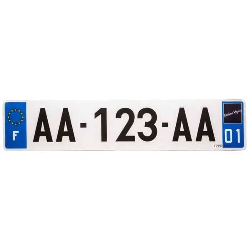 Plaques Françaises PPI 520x110 SIV Département 76 PVC 10 pièces