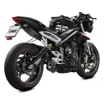 Silencieux MIVV Delta Race inox noir/carbone - Triumph Street Triple R/S/RS