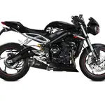 Silencieux MIVV Delta Race inox noir/carbone - Triumph Street Triple R/S/RS