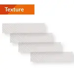 Lot de 4 bande de protection Texture 11x48cm - transparent
