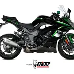 Silencieux MIVV Delta Race inox brossé/carbone - Kawasaki Ninja 1000 sx