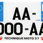 10 plaques d&#039;immatriculations PPI SIV PVC 210x130 Département 08