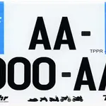 10 plaques d&#039;immatriculations PPI SIV PVC 210x130 Département 971