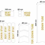Kit M protection adhésive pour cadre de vélo ALGIS Opaque noir