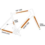 Kit protection adhésive pour cadre de vélo ALGIS Road Line Gloss noir