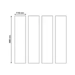 Lot de 4 bande de protection opaque 11x48cm - transparent