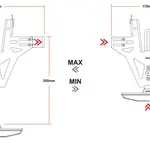 Support de plaque HIGHSIDER Akron-RS (sans éclairage) - Ducati Monster