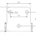 Support de plaque HIGHSIDER universel type 3